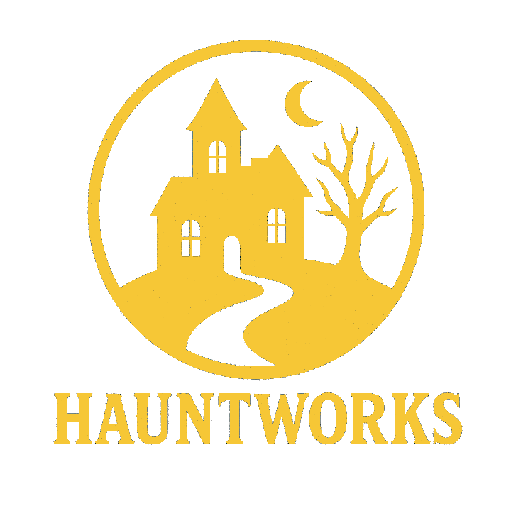 Hauntworks logo, orange